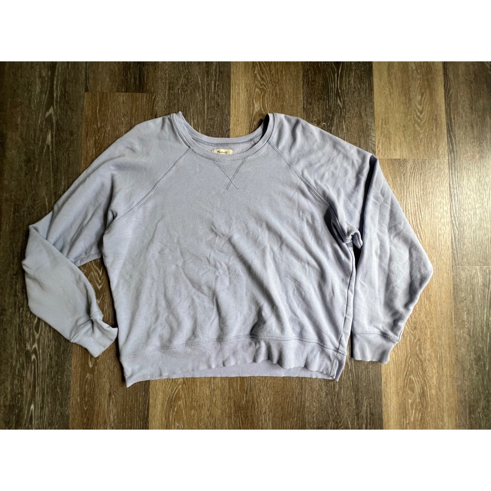 Madewell Sweatshirt Womens XXL Purple Excellent Raglan Sleeve Crewneck Pullover